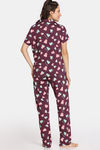 Rosaline Sugar Rush Knit Cotton Pyjama Set - Grape Wine — thumbnail 3